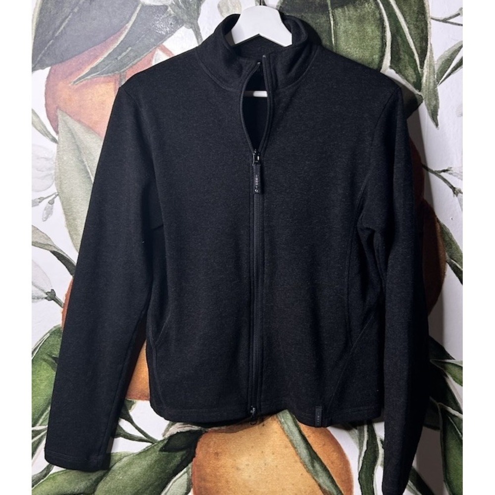 REI Co-op Womens Medium Wool Blend Zip Up Jacket Gray Sweater Warm Soft